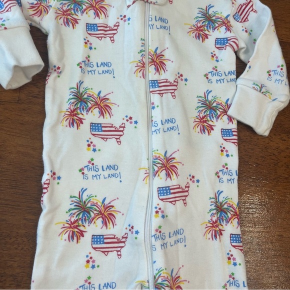 Grace & James This land is my land patriotic 4th of July one piece size 6M - Picture 2 of 7